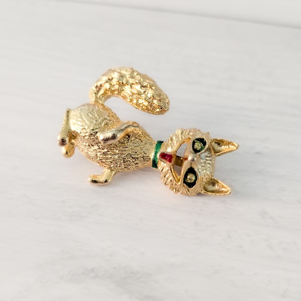 Vintage Brooch / Vintage Pin Gold Tone Fox Brooch - Cute - Picture 4 of 8